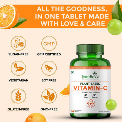 Simply Herbal vitamina C suplementos naturales para salud piel