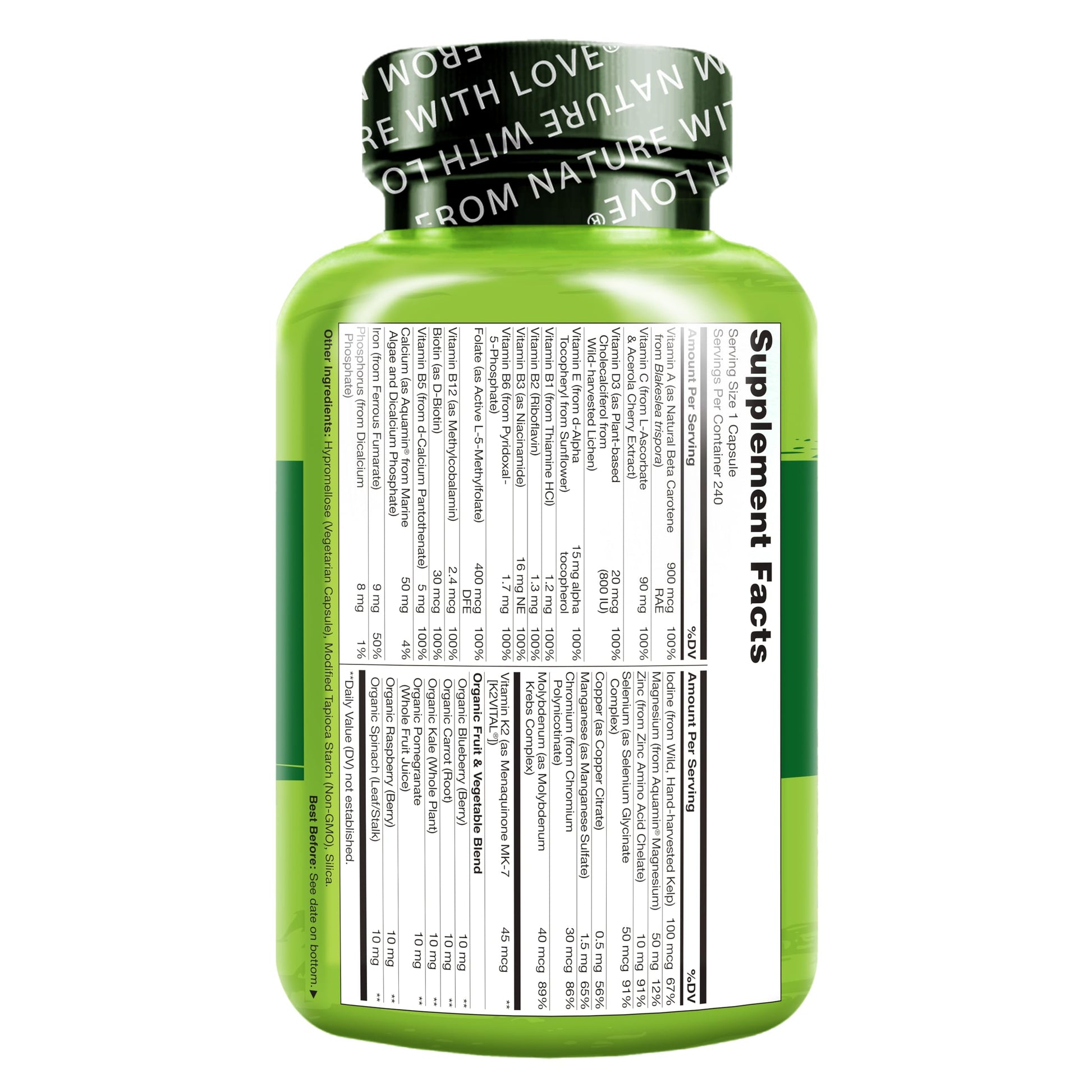 Fragancias no incluidas en el multivitamínico NATURELO.