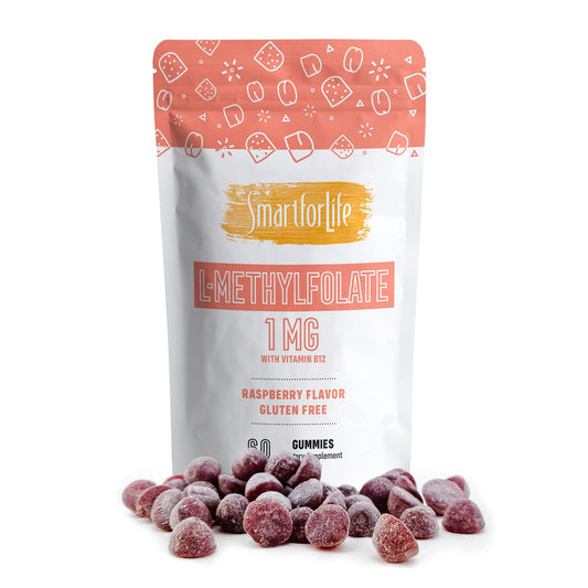 Smart for Life gomitas de L-metilfolato sabor frambuesa paquete