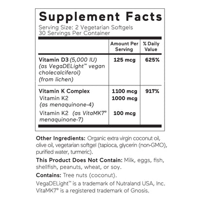 Suplemento natural de vitamina D3 vegetal SMARTERNUTRITION con enzimas