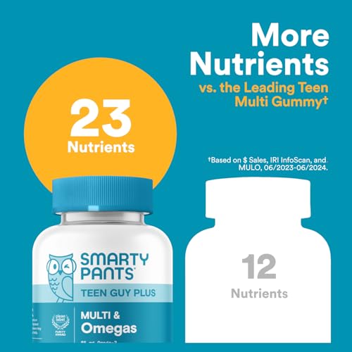 SmartyPants Teen Guy con más nutrientes que otros multivitamínicos