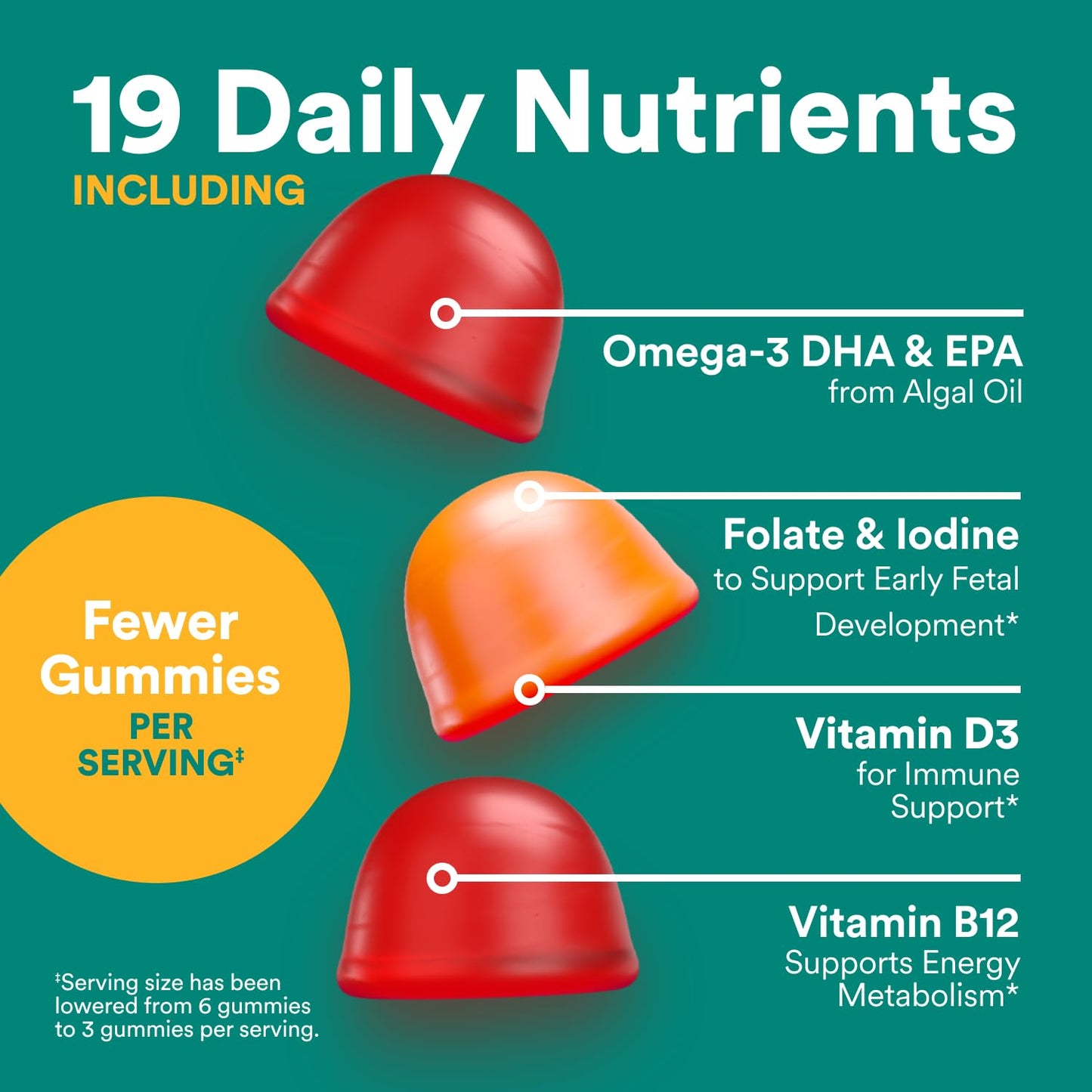 SmartyPants suplemento prenatal sabores naturales 120 gomitas