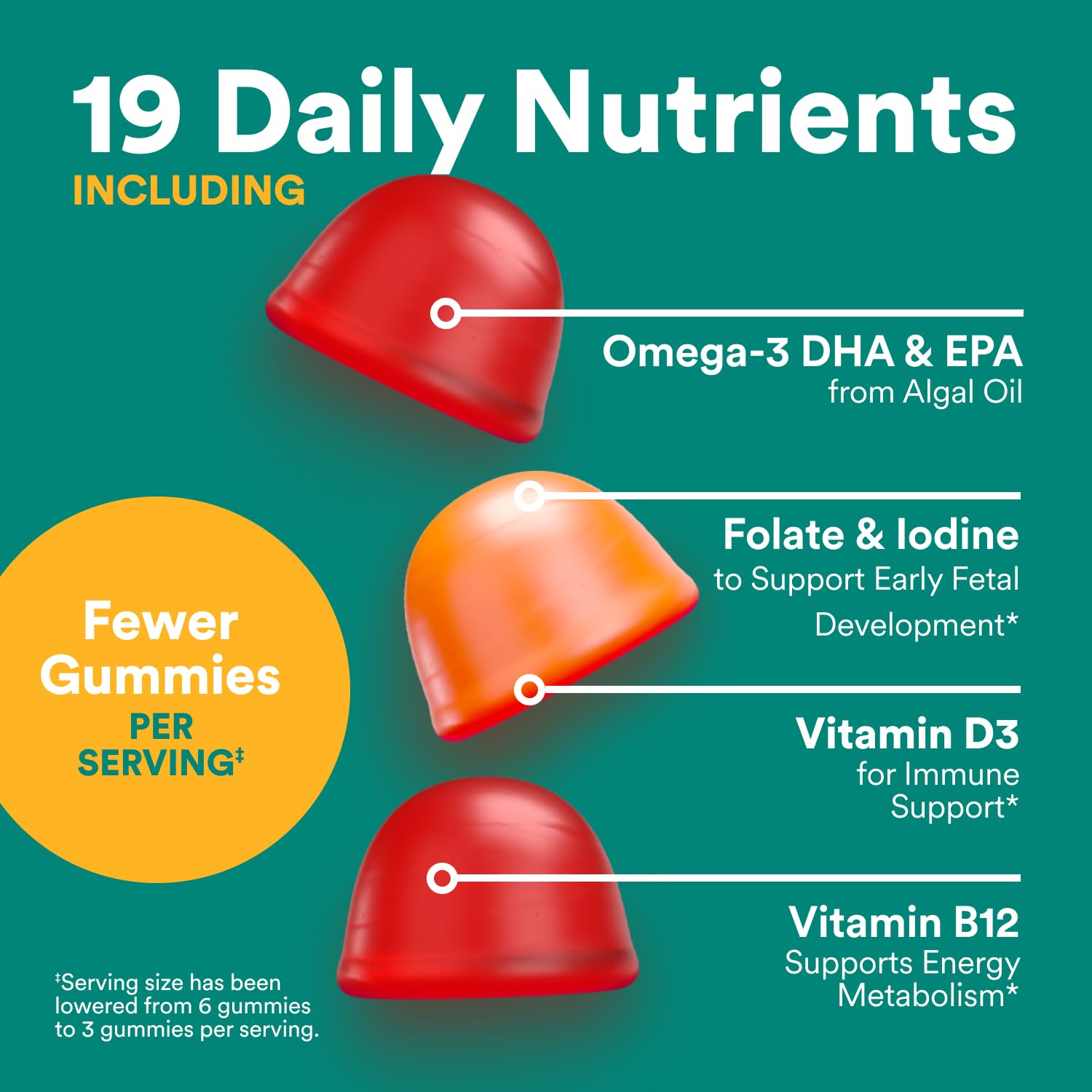 SmartyPants suplemento prenatal sabores naturales 120 gomitas