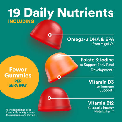 SmartyPants suplemento prenatal sabores naturales 120 gomitas