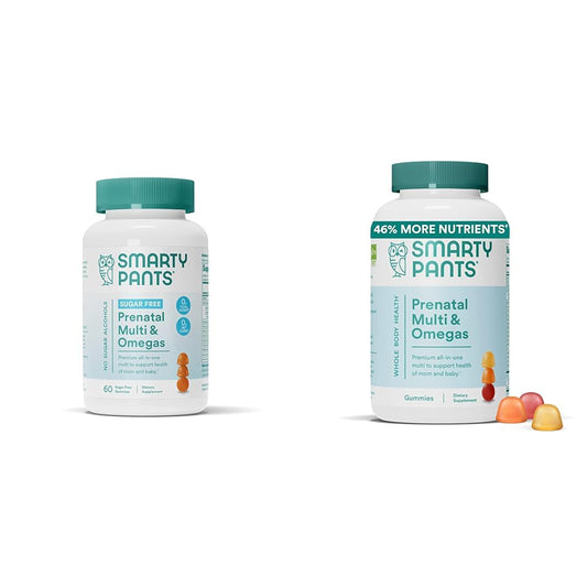 SmartyPants vitaminas prenatales sin azúcar gummy botella