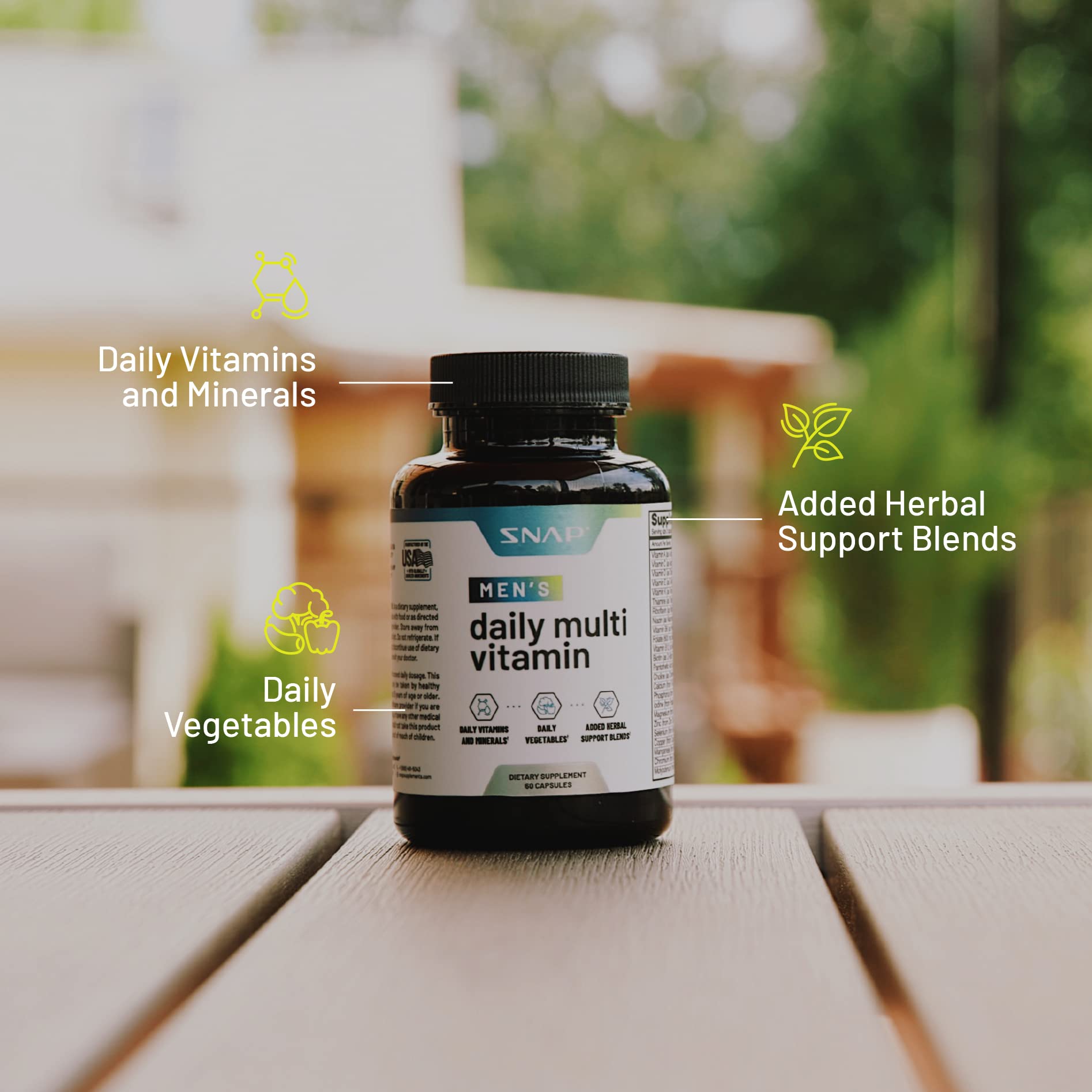 Snap Supplements multivitaminas con vitaminas y minerales