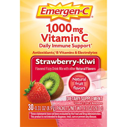 Sobres Emergen-C vitamina C sabor fresa-kiwi sin cafeína