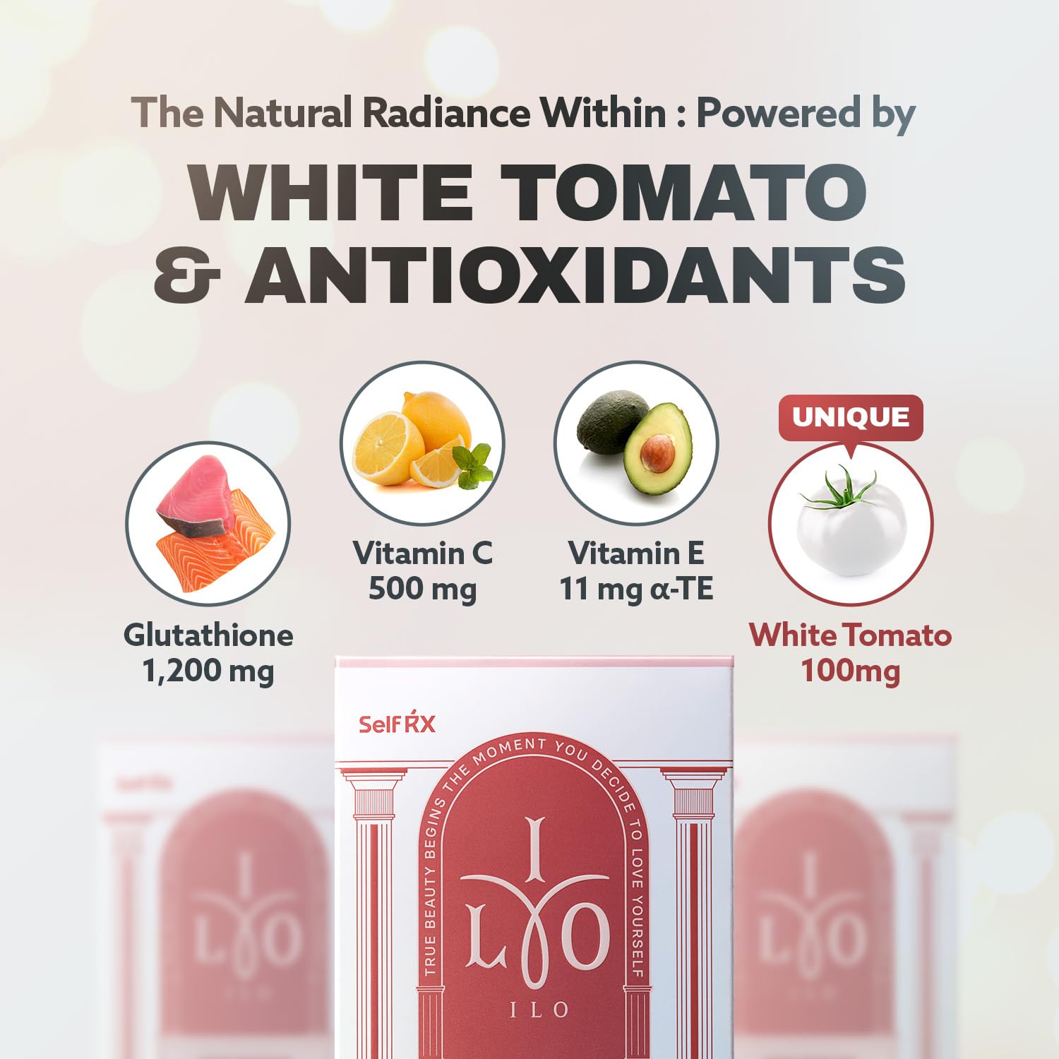 Sobres ILO Whitathione para apoyo diario de luminosidad facial