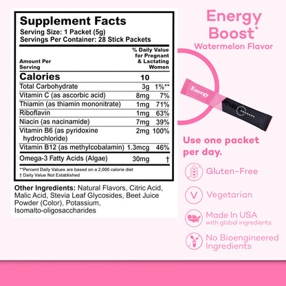 Sobres individuales Premama Energy Boost para madres