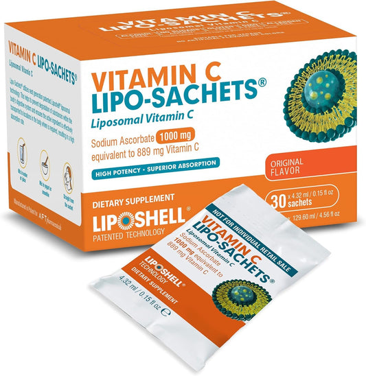 Sobres vitamina C liposomal 1000mg para apoyo inmune y colágeno
