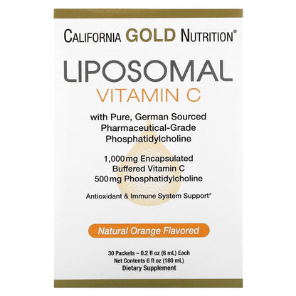 Sobres de vitamina c liposomal 1000 mg California Gold Nutrition