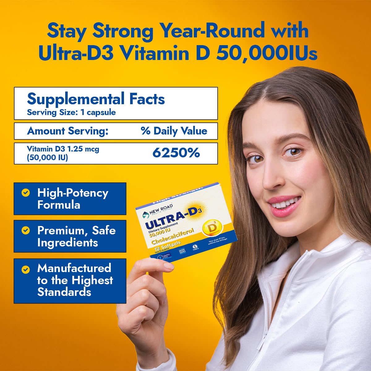 Softgel ULTRA-D3 vitamina D 50000 IU