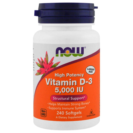 Softgeles NOW Foods vitamina d-3 alta potencia 5000 UI