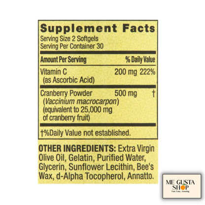 Softgels de arándano y vitamina c Spring Valley con organizador
