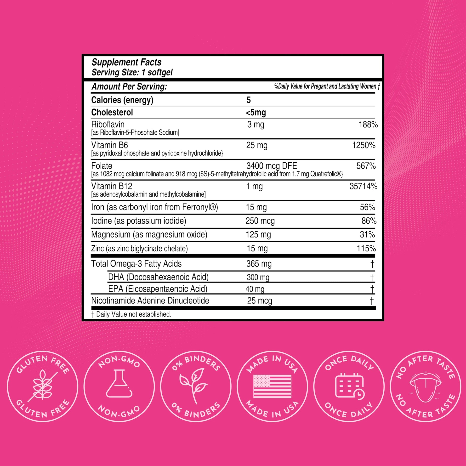 Softgels centurion labs vitamina prenatal con dha para embarazo