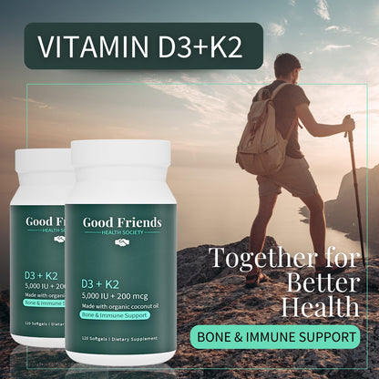 Softgels Good Friends Vitamina D3 y K2 alta potencia
