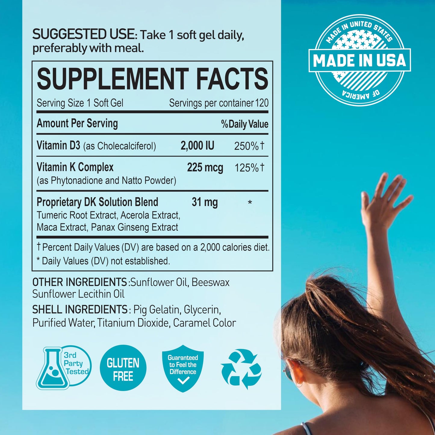 Softgels de NANOWELL DK Solution Vitamina D3 y Complejo K