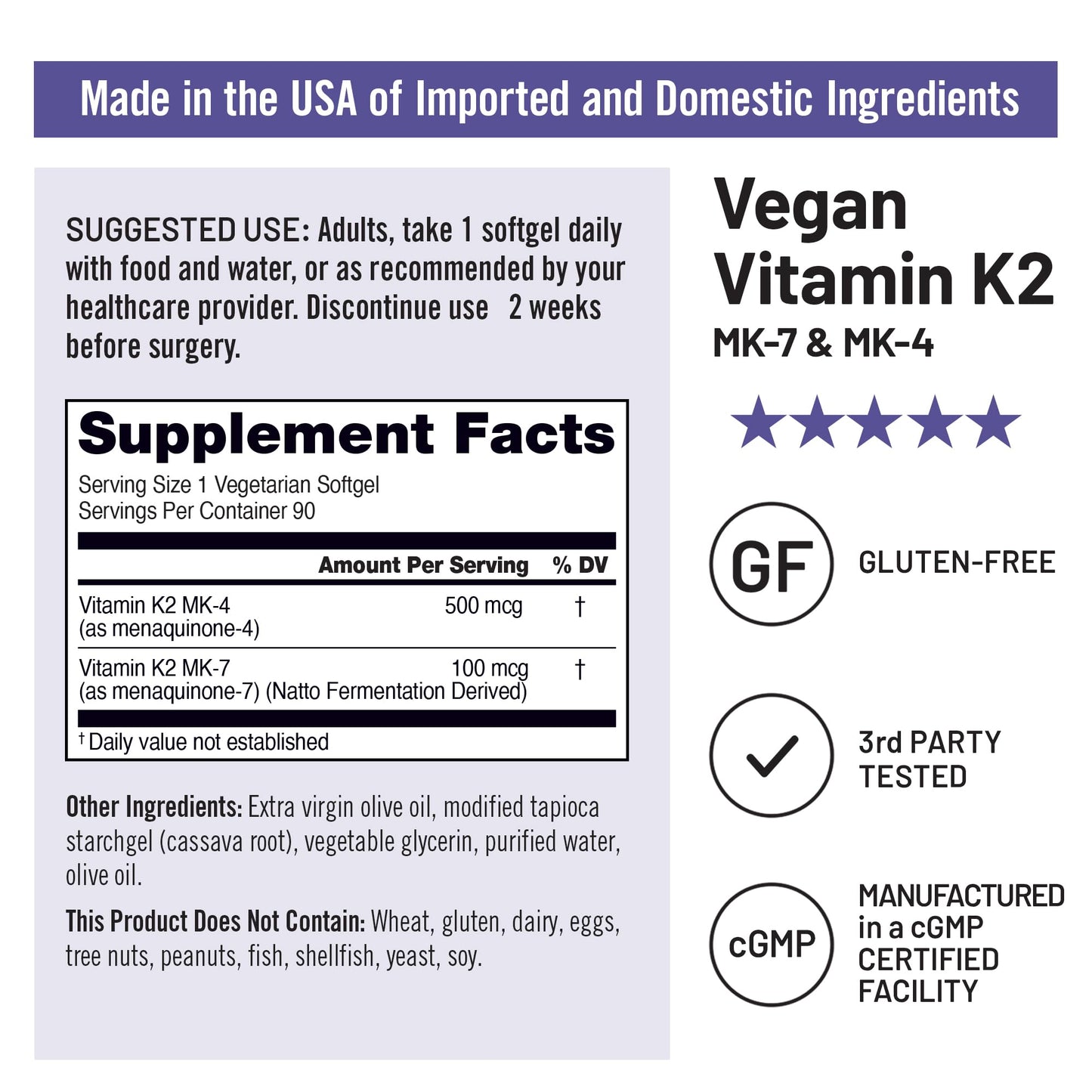 Softgels NatureWise Vitamina K2 MK-7 MK-4 para hueso y corazón