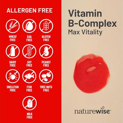 Softgels NatureWise vitaminas B color rojo