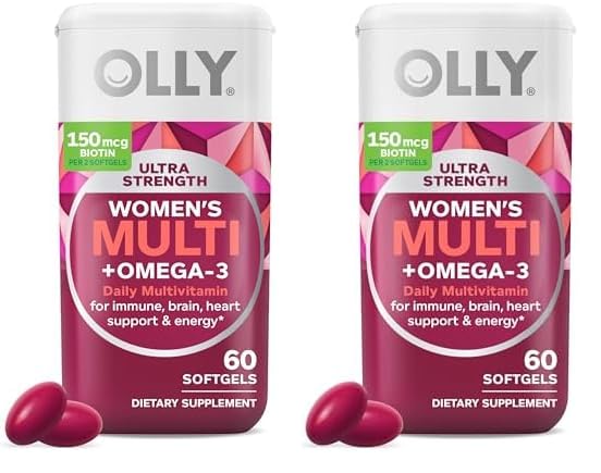 Softgels OLLY para mujeres con vitaminas y omega-3.