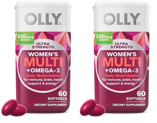 Softgels OLLY para mujeres con vitaminas y omega-3.