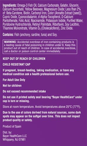 Softgels One A Day Prenatal 1 vitamina completa embarazo