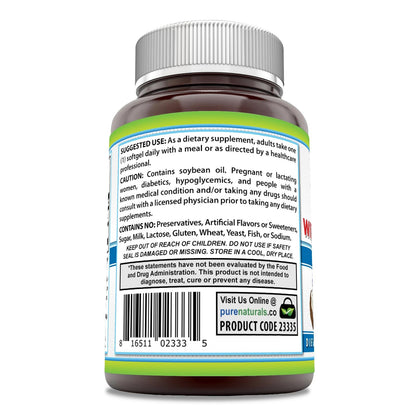 Softgels Pure Naturals biotina 10000 mcg con aceite de coco