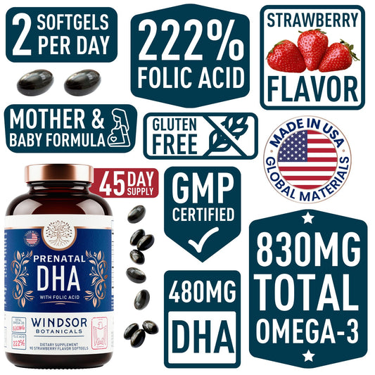 Softgels sabor fresa vitaminas prenatales DHA y EPA