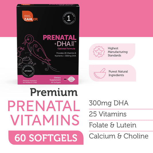 Softgels vitamina prenatal Zahler con ingredientes kosher
