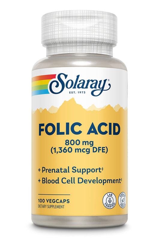 Cápsulas de ácido fólico SOLARAY 1360mcg