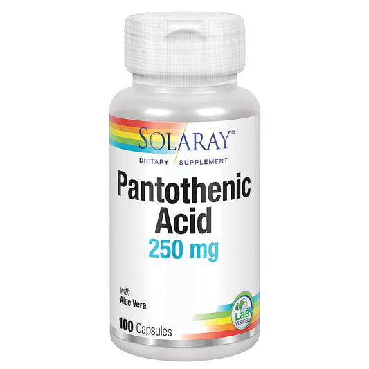 Paquete de 3 Solaray Ácido Pantoténico 250 mg 100 cápsulas