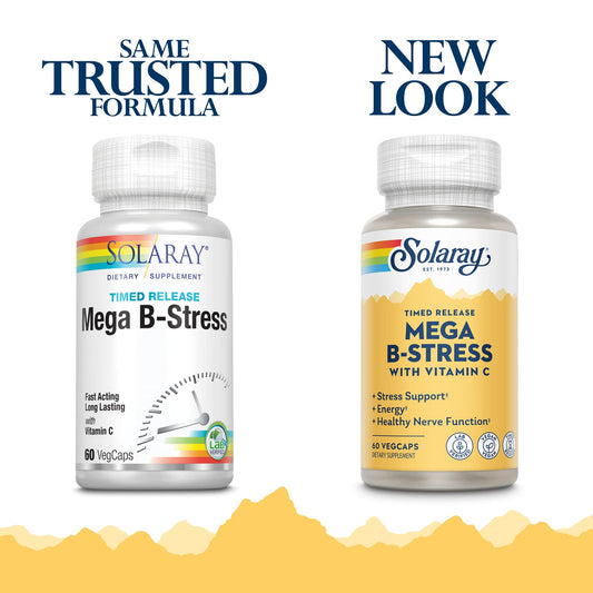Solaray B-Stress Complejo de Vitaminas B Inmune y Energía
