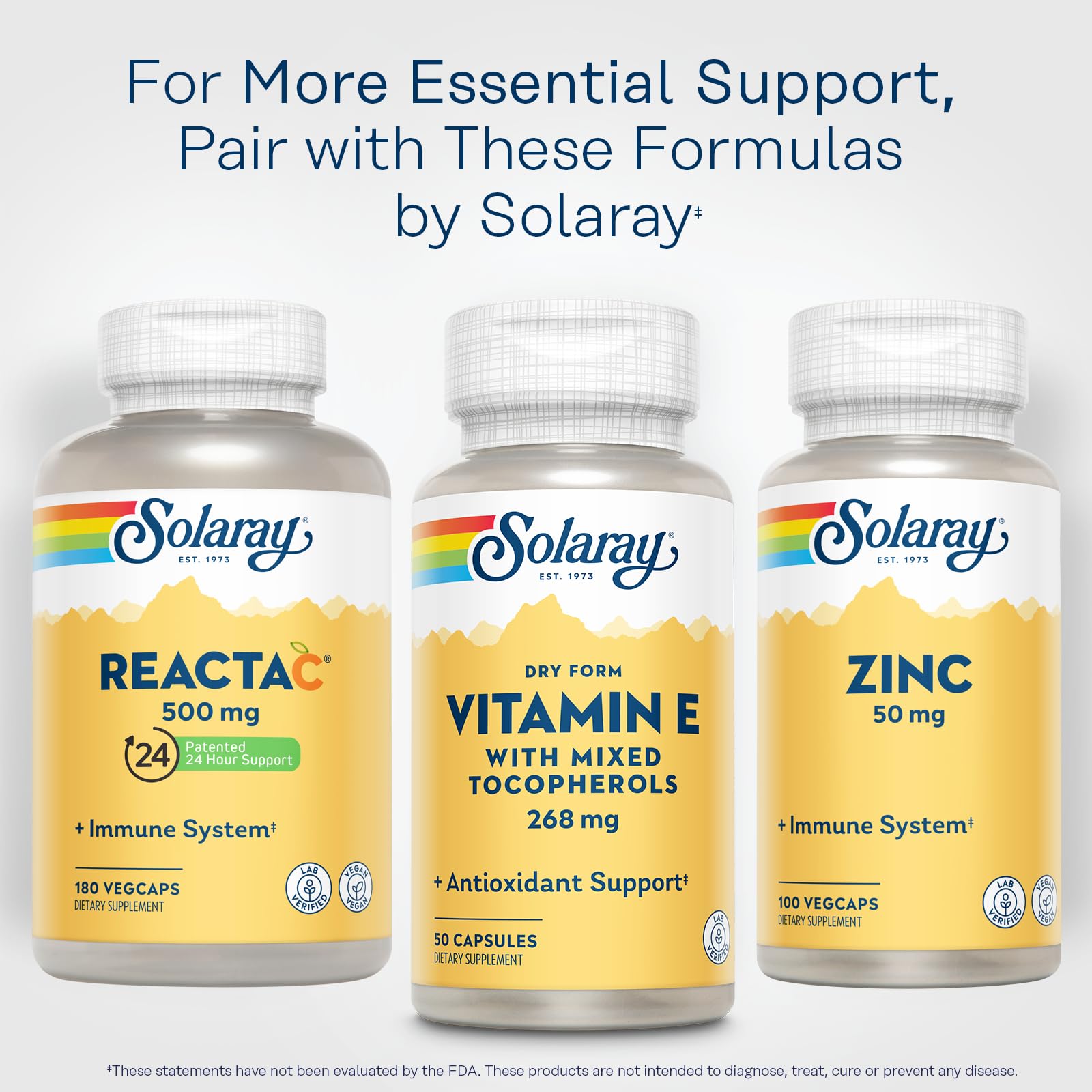 Solaray envase lateral vitamina e antioxidante natural 400 iu