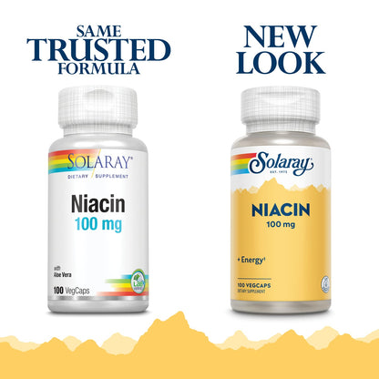 Solaray suplemento Niacina vitamina B3 apoyo piel y nervios