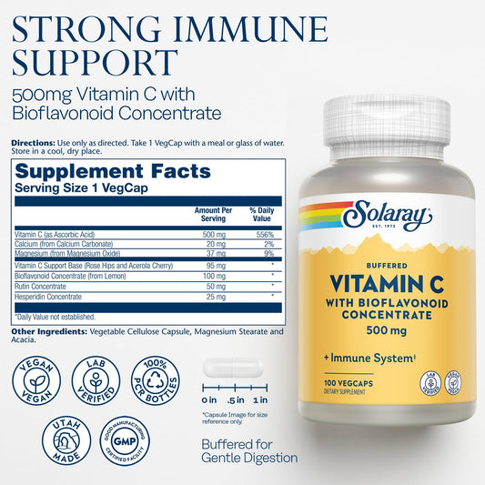 solaray suplemento vitamina c con bioflavonoides y acerola