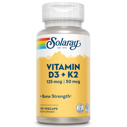 SOLARAY suplemento Vitamina D3 K2 120 cápsulas vegetales