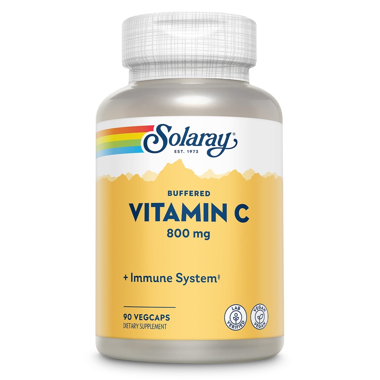 Solaray vitamina c buffered con escaramujo y acerola botella