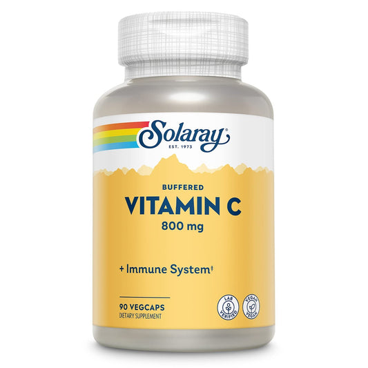Solaray vitamina c buffered con escaramujo y acerola botella