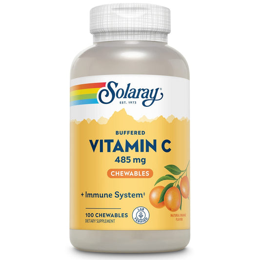 Solaray vitamina C masticable con rosa mosqueta paquete 100 tablets