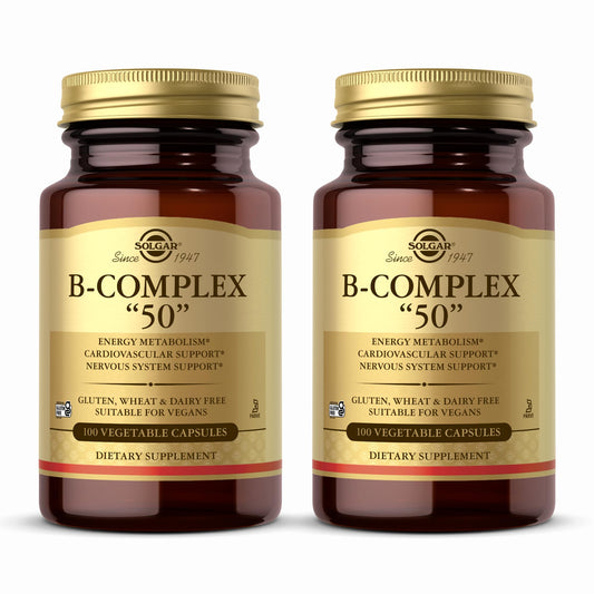 Solgar B-Complex 50 cápsulas vegetales paquete frontal
