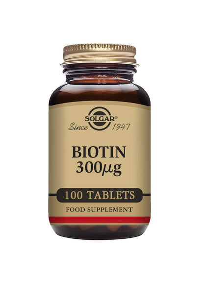 Solgar biotina 300 mcg botella frontal