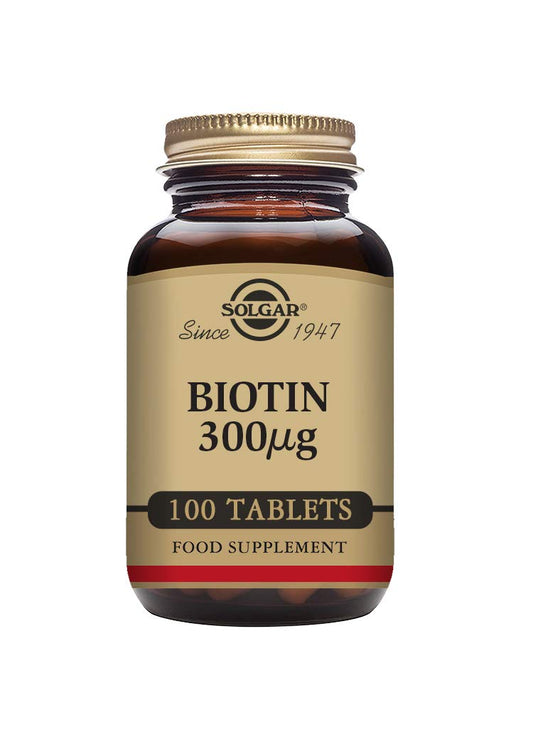 Solgar biotina 300 mcg botella frontal