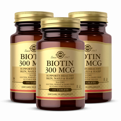 SOLGAR Biotina suplemento para piel cabellos y uñas caja