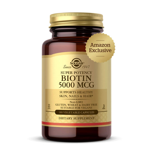 Solgar biotina 5000 mcg envase 180 cápsulas