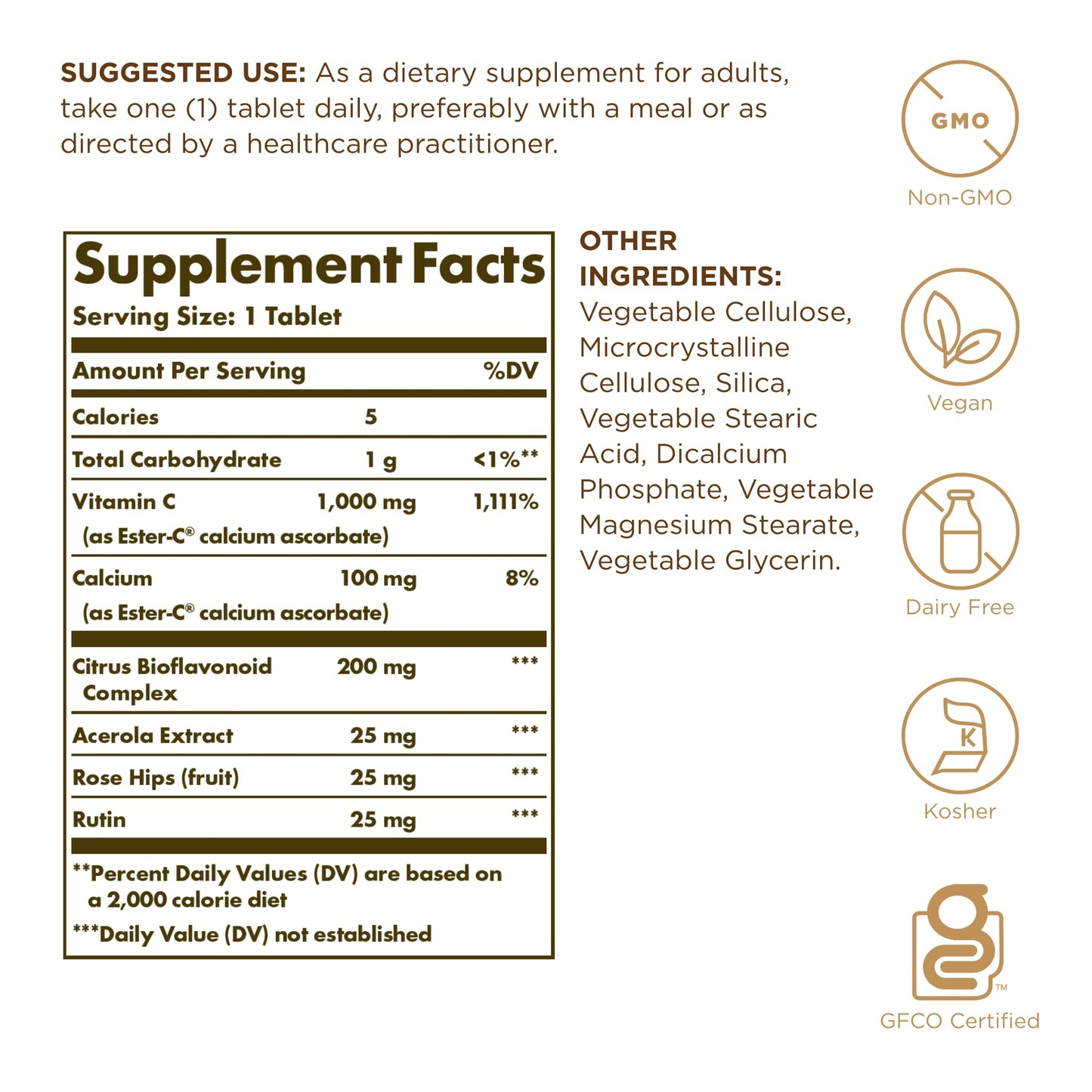 Paquete de 3 botellas de Solgar Ester-C Plus Vitamina C 1000 mg