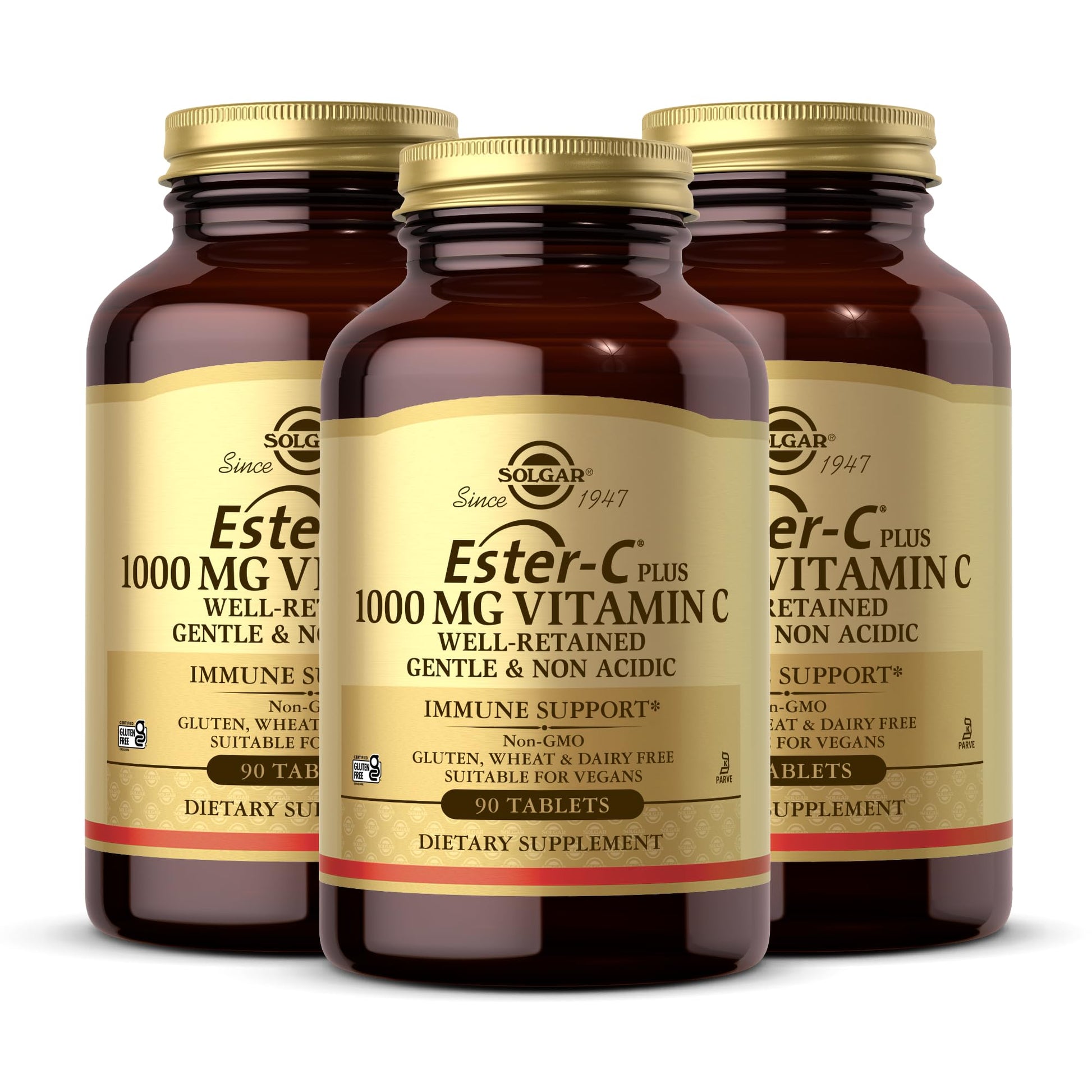 Botella de Solgar Ester-C Plus Vitamina C 1000 mg con tabletas