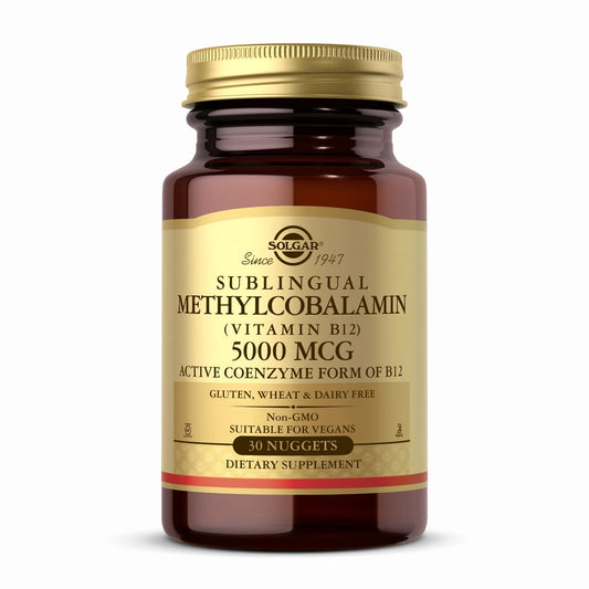 Solgar metilcobalamina vitamina b12 suplemento 5000 mcg 30 nuggets