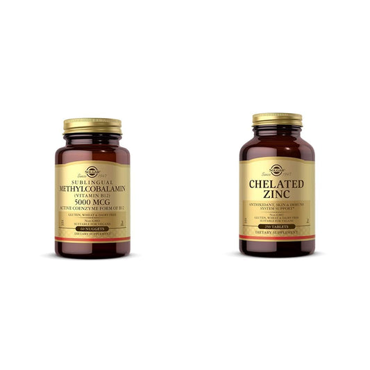 Frasco SOLGAR metilcobalamina vitamina b12 5000mcg nuggets