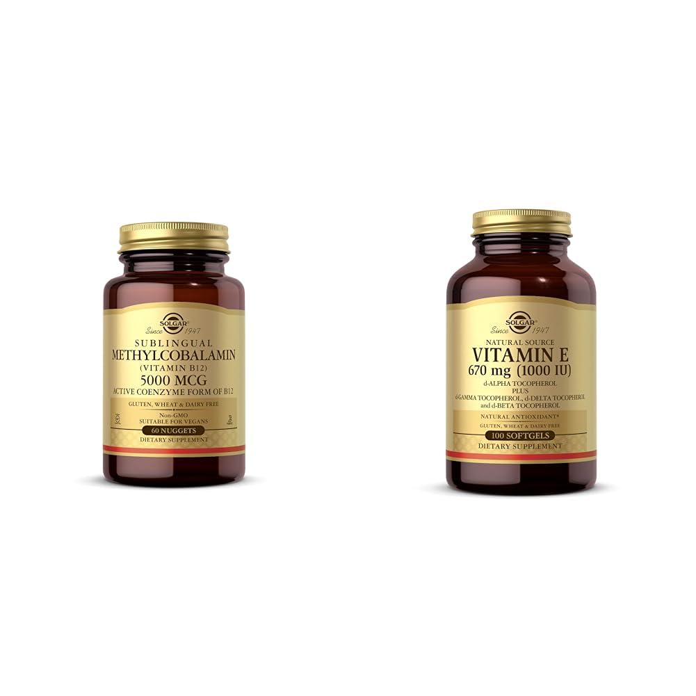 SOLGAR metilcobalamina vitamina b12 y vitamina e suplemento