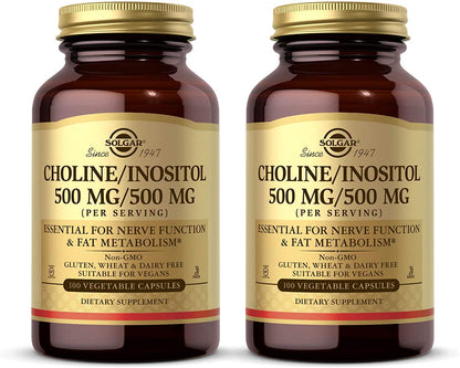 SOLGAR suplemento colina inositol 500mg paquete de 2